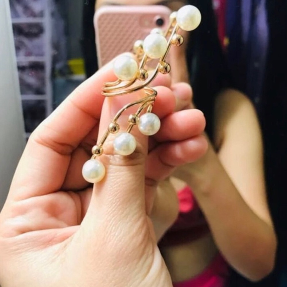 SOLD ! GORGEOUS Pearl Twine Ajustable Statement Ring - Picture 4 of 4